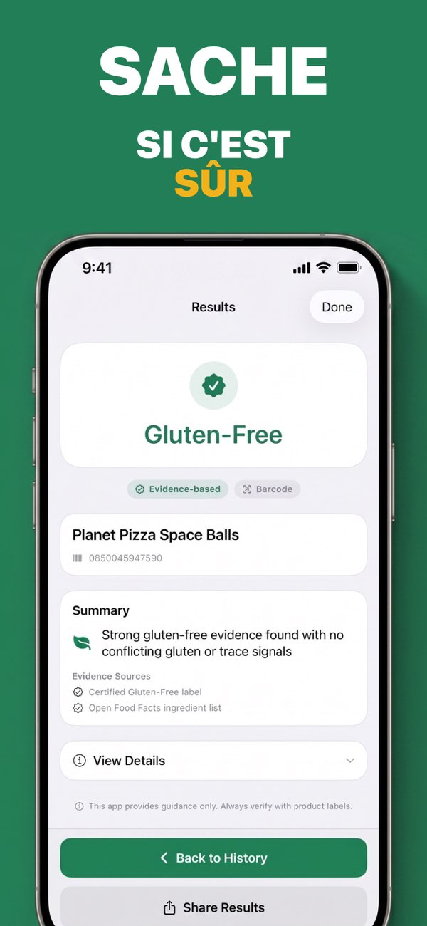 GF Scanner - Détails de l'analyse du gluten par IA