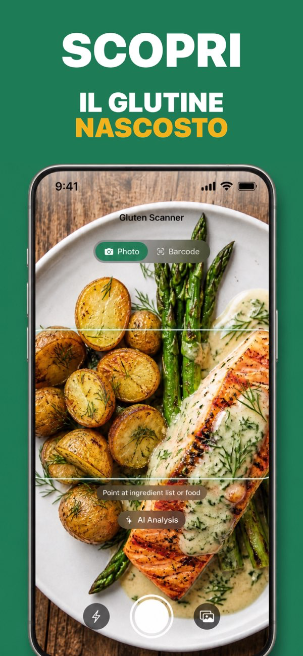 GF Scanner - Scansione ingredienti per rilevamento glutine